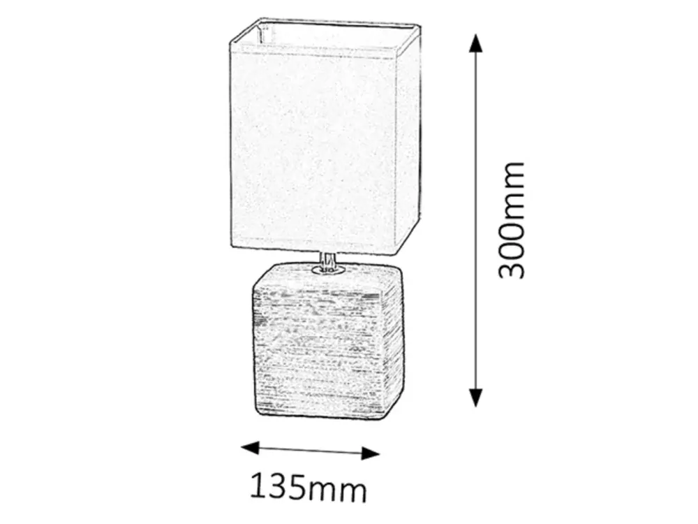 Rabalux 4458 ORLANDO - Stolní lampička s keramickým podstavcem v šedé barvě 1 x E14, 30cm
