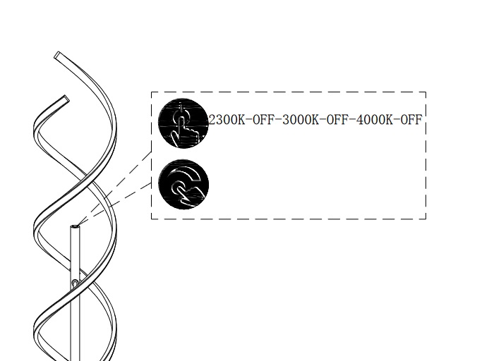 Trio Leuchten 441810208 SEQUENCE - Stmívatelná LED stojací lampa se změnou barvy světla, LED 32W, 2300+3000+4000K, 150cm, mosaz