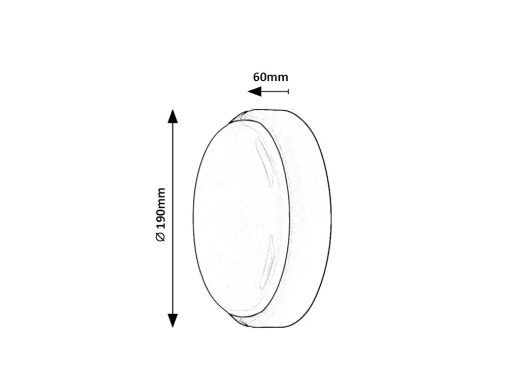 Rabalux 7406 HORT - Nástěnné nebo stropní LED venkovní svítidlo v bílé barvě, LED 15W, 4000K, IP54, Ø 19cm