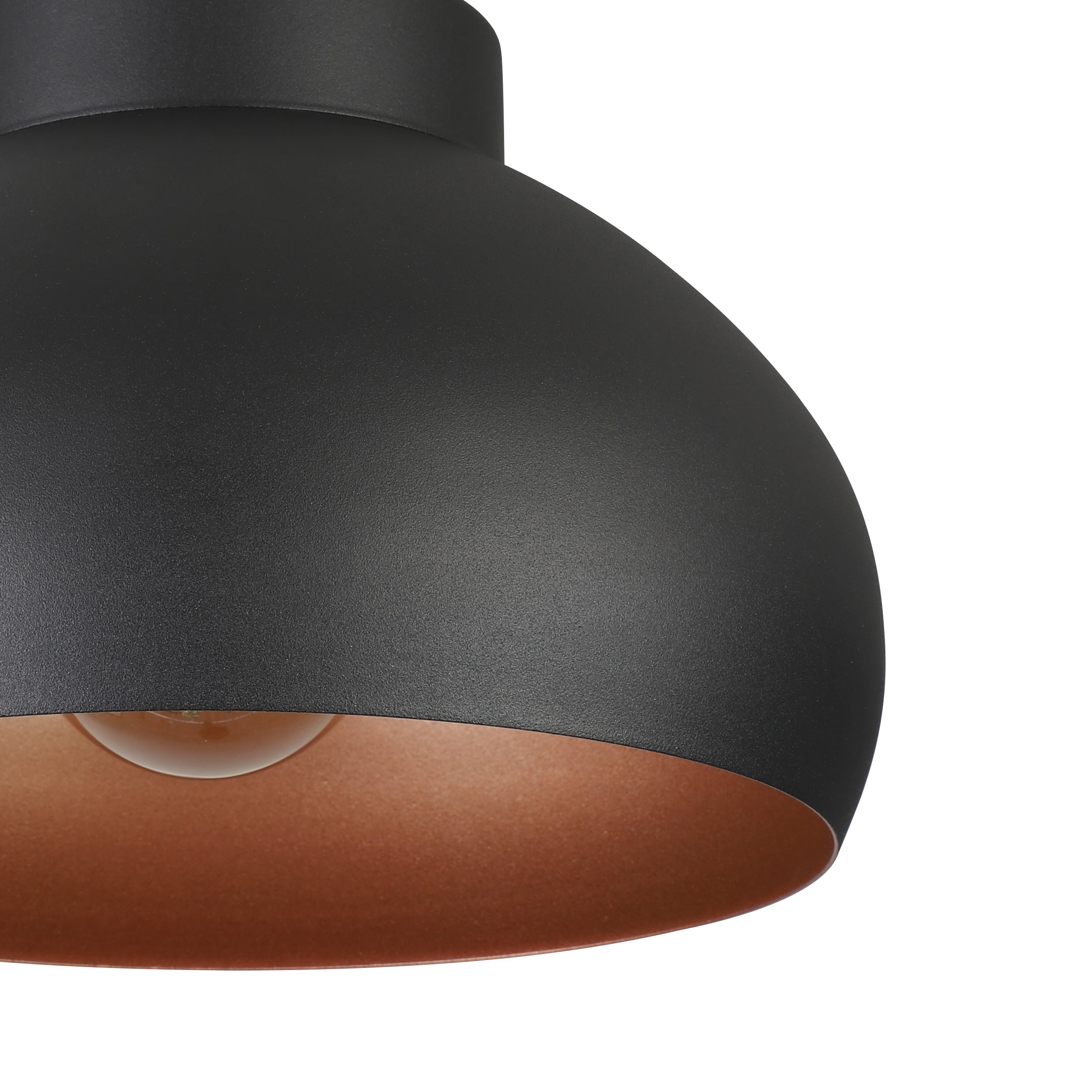Eglo 900555 MOGANO 2 - Černo měděný stropní lustr 1 x E27, Ø 28cm