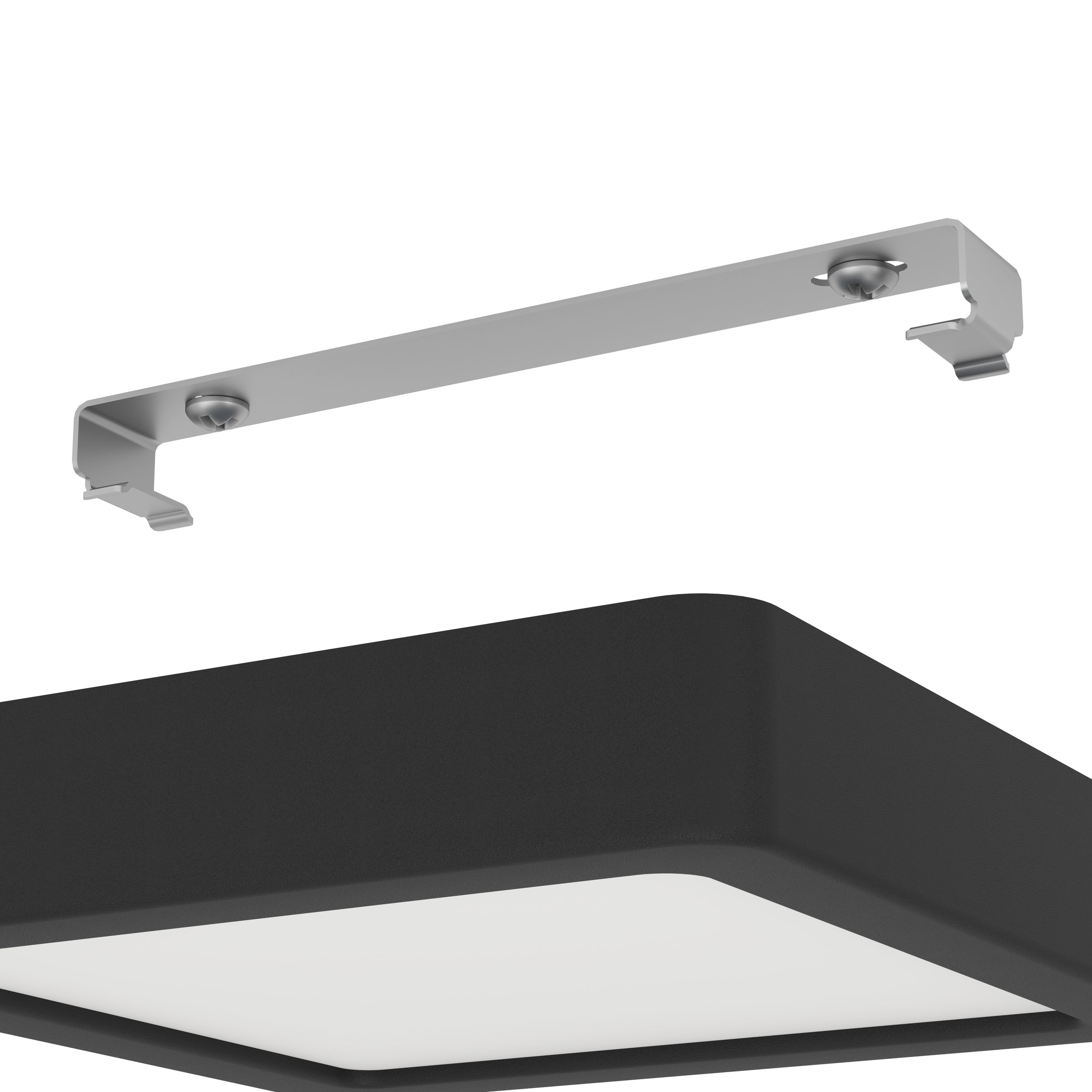 Eglo 900643 FUEVA 5 IP44 - LED stropní černé koupelnové svítidlo, 16 x 16cm, 11W, 3000K, IP44