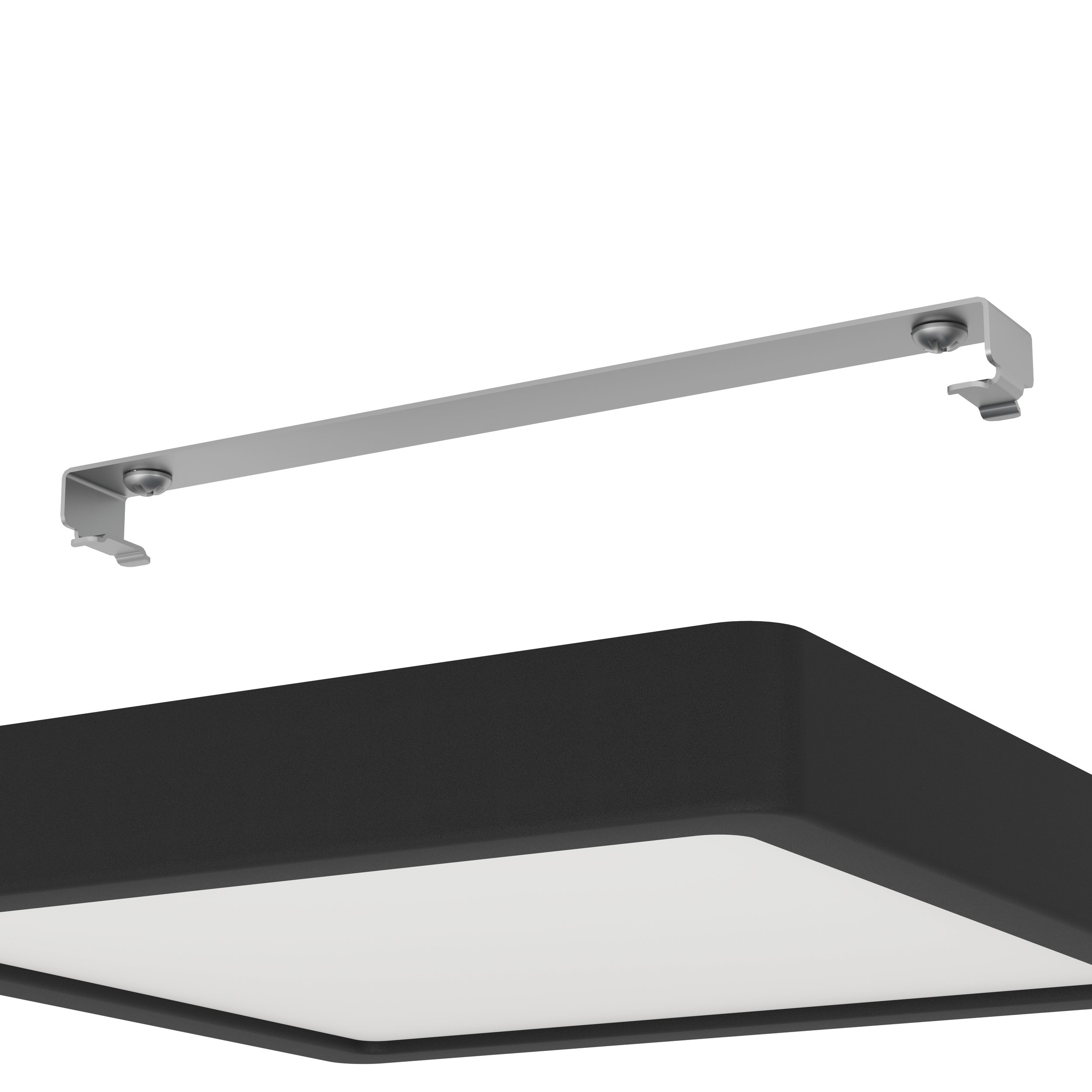 Eglo 900644 FUEVA 5 IP44 - LED stropní černé koupelnové svítidlo, 21 x 21cm, 17W, 3000K, IP44