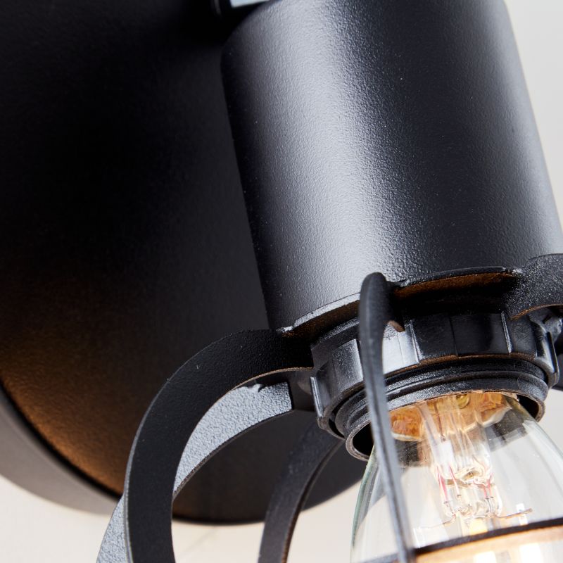 Brilliant 48110/76 SPACID - Černé nástěnné industriální svítidlo, 1 x E14