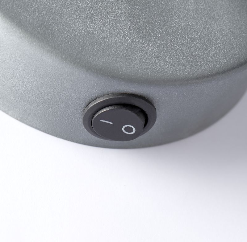 Brilliant 76311/70 BOGART - Industriální nástěnná lampička s vypínačem v betonově šedé barvě, 1 x E14