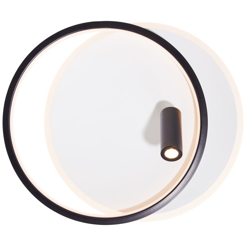 Brilliant G99752/76 EUNOMIA - LED moderní stropní svítidlo v bílé a černé barvě, stmívatelné vypínačem LED 24W, 3000K, 35 x 30cm