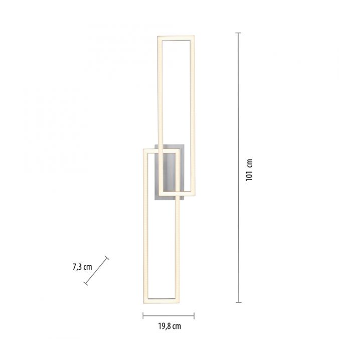 Leuchten Direkt 14691-55 IVEN - LED stropní vypínačem stmívatelné svítidlo, 40W, 3000K, 101 x 20cm