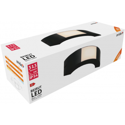 Avide AOLWR6NW-BEI BEIRUT - Venkovní LED černé svítidlo s natáčecím LED hlavou, 6W, 4000K, IP54