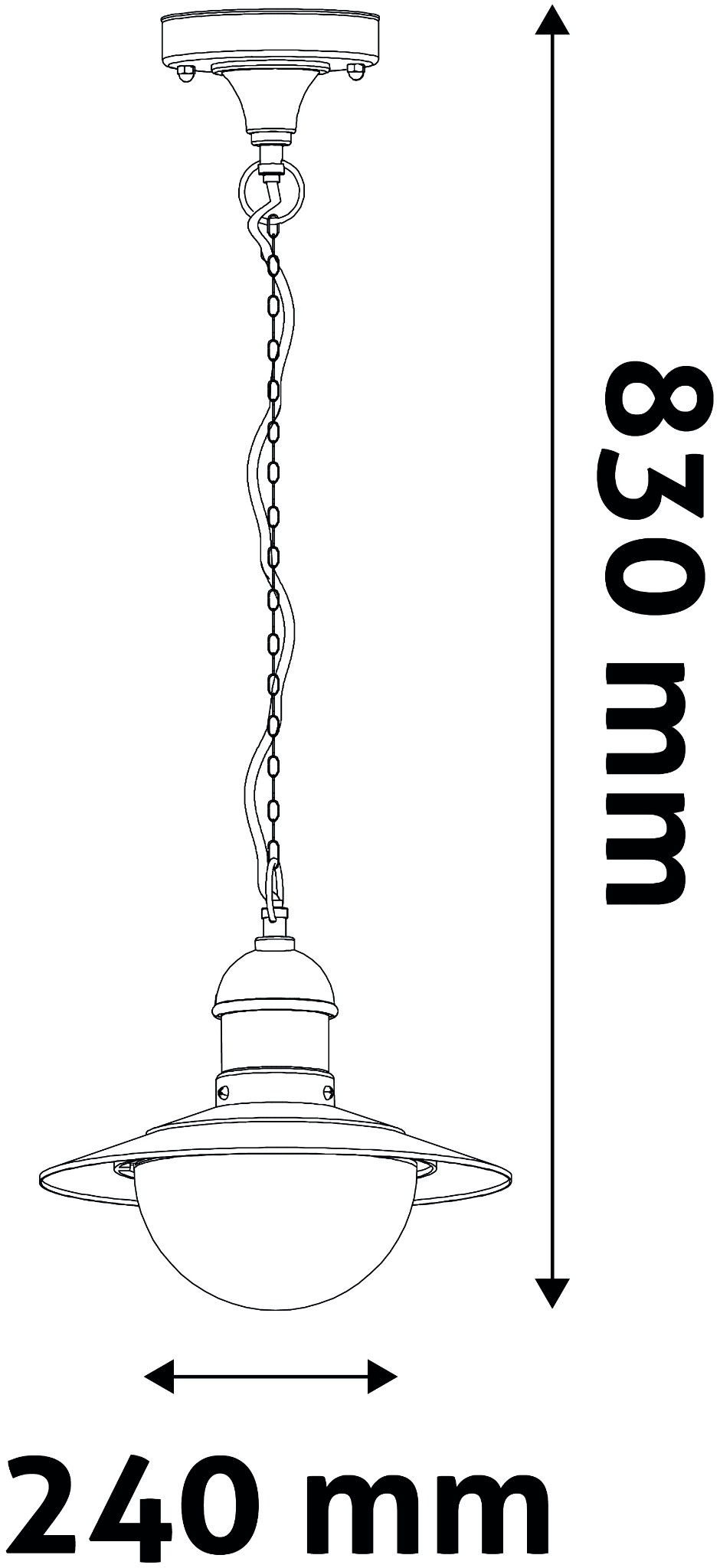 Avide AOLHE27-IMP-AW 42445 IMPERIAL - Venkovní závěsné svítidlo v antické bílé barvě, 1 x E27, IP44
