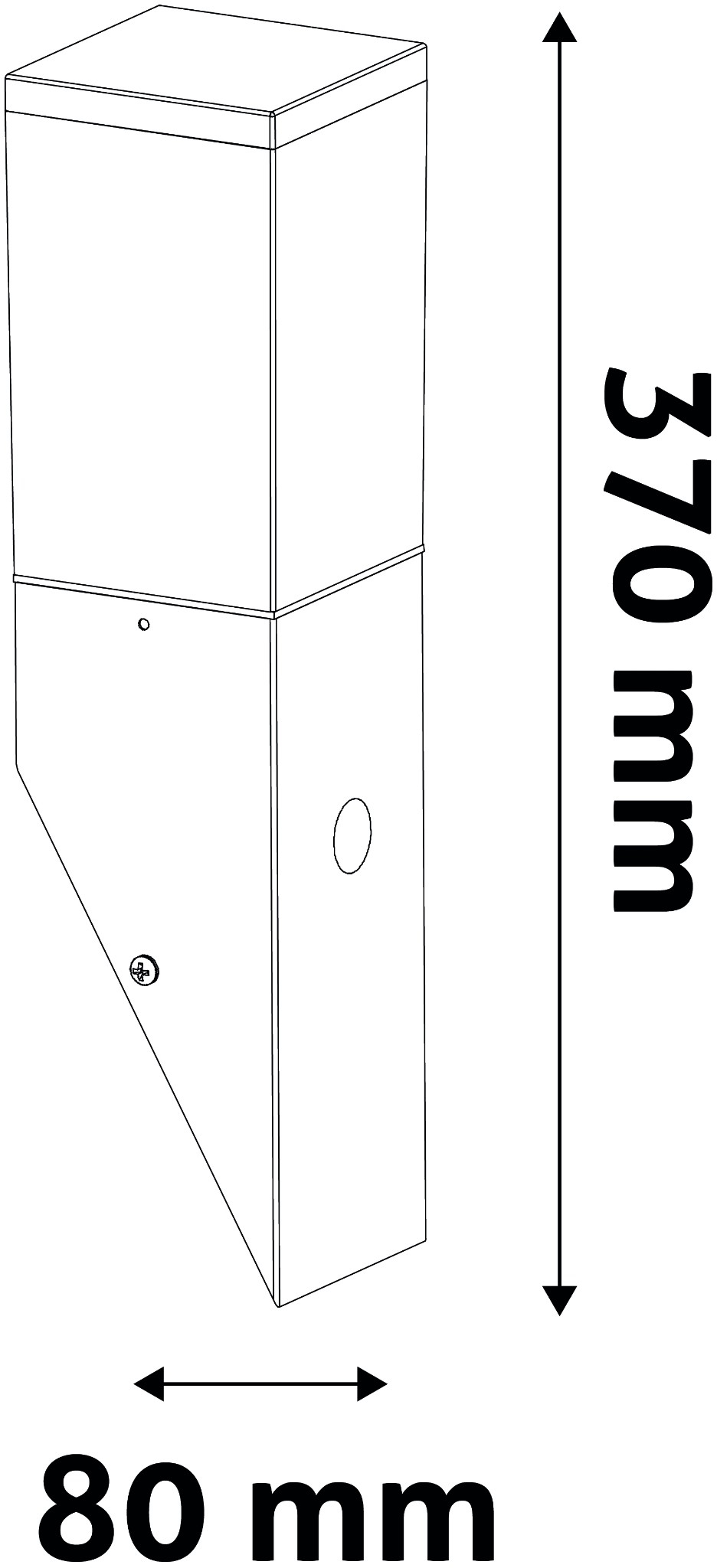 Avide AOLWE27-PAN-S-B PANAMA- Venkovní nástěnné černé svítidlo s čidlem, 1 x E27, IP44