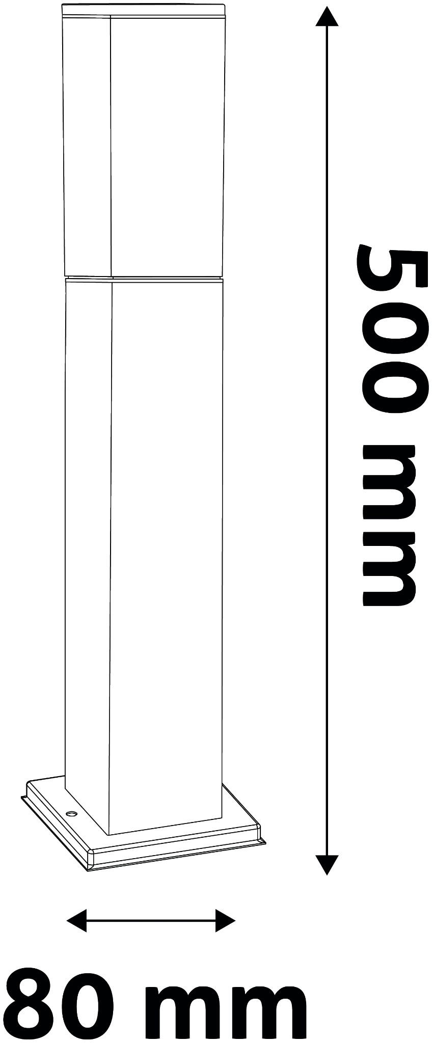Avide AOLPE27-PAN-B 41806 PANAMA- Venkovní stojací černá lampa, 1 x E27, IP44, 50cm