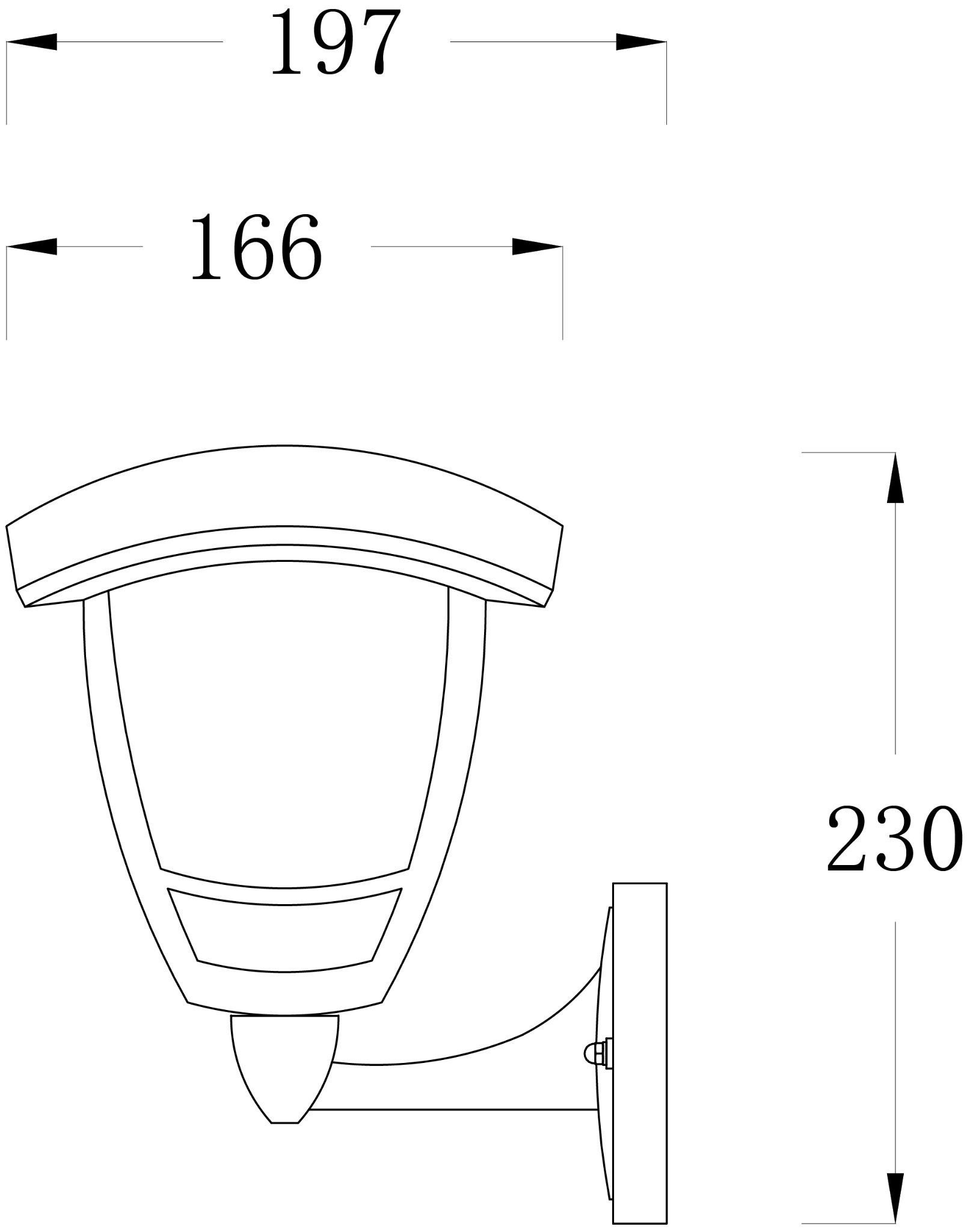 Avide AOWL-1XE27-ARIA-D - Venkovní nástěnné hliníkové svítidlo 1 x E27, IP44