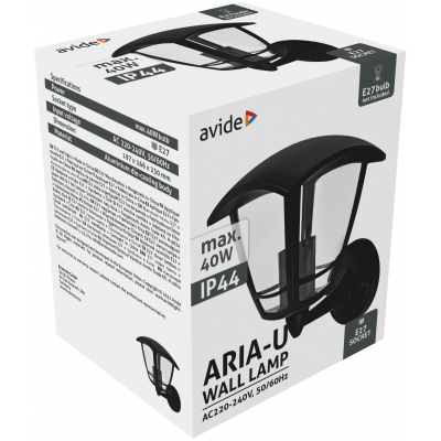 Avide AOWL-1XE27-ARIA-U - Venkovní nástěnné hliníkové svítidlo  1 x E27, IP44
