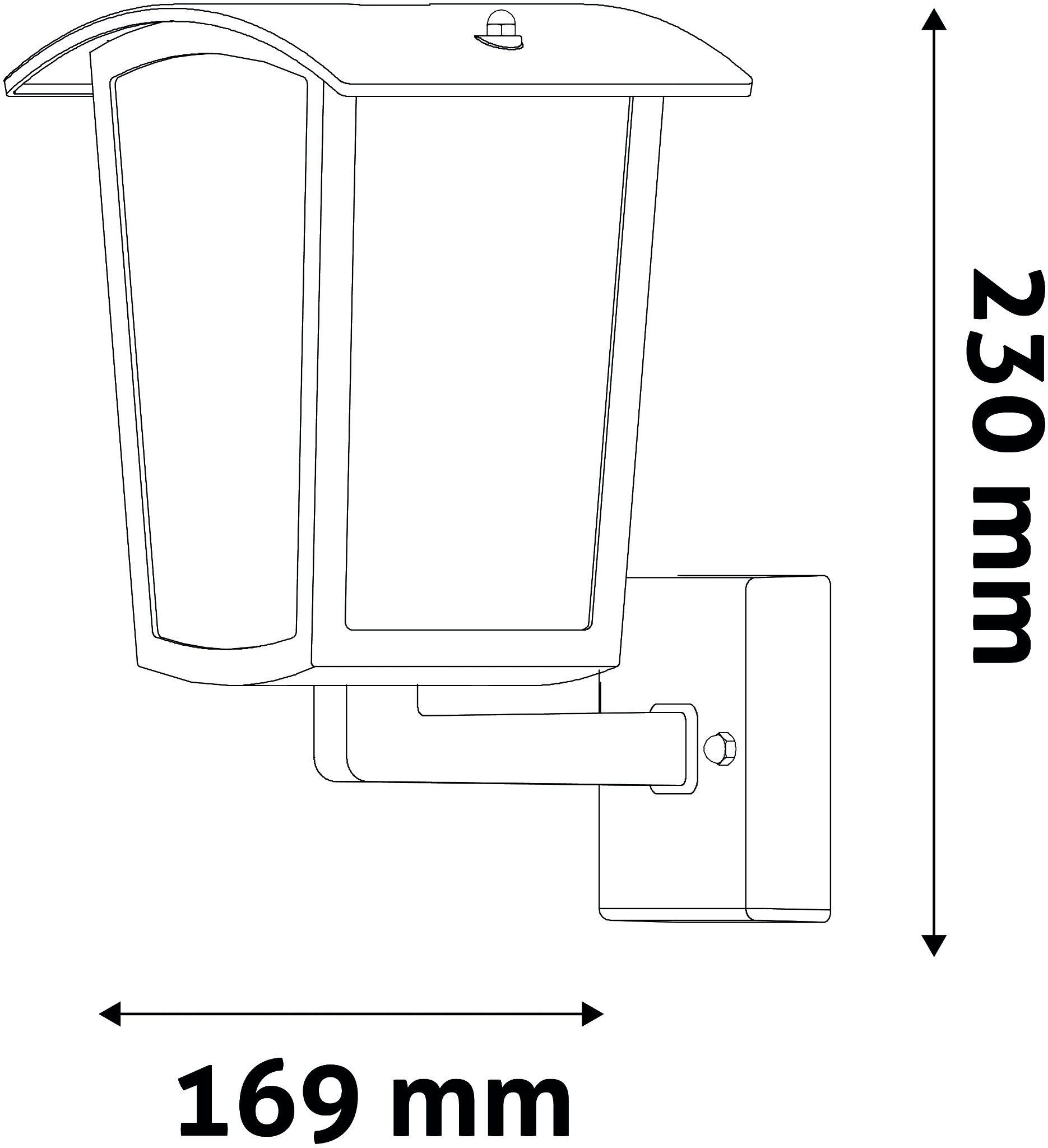 Avide AOLWE27-CORU CORONADO - Venkovní nástěnné svítidlo v černé barvě, 1 x E27, IP44