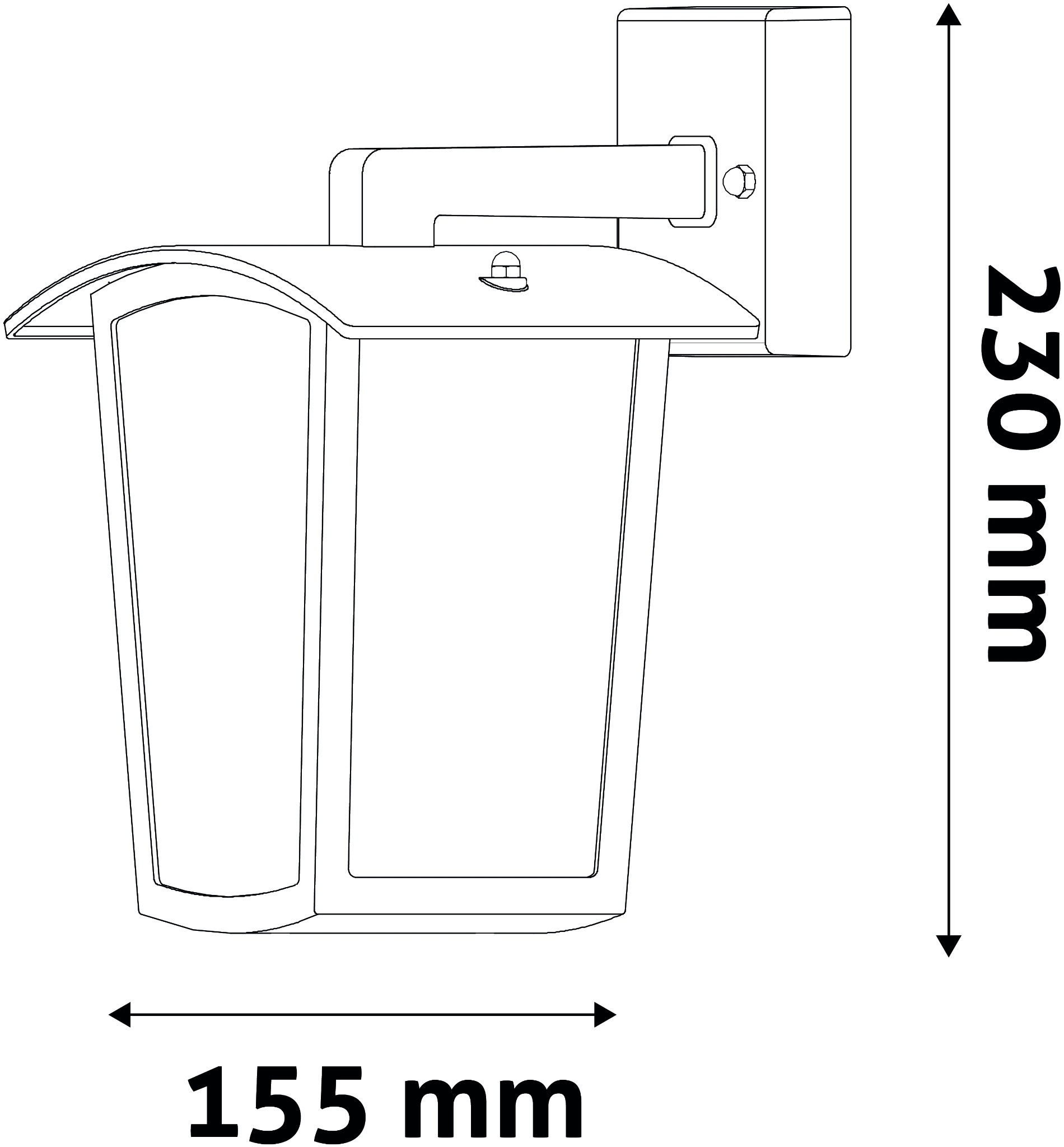 Avide AOLWE27-CORD CORONADO - Venkovní nástěnné svítidlo v černé barvě, 1 x E27, IP44