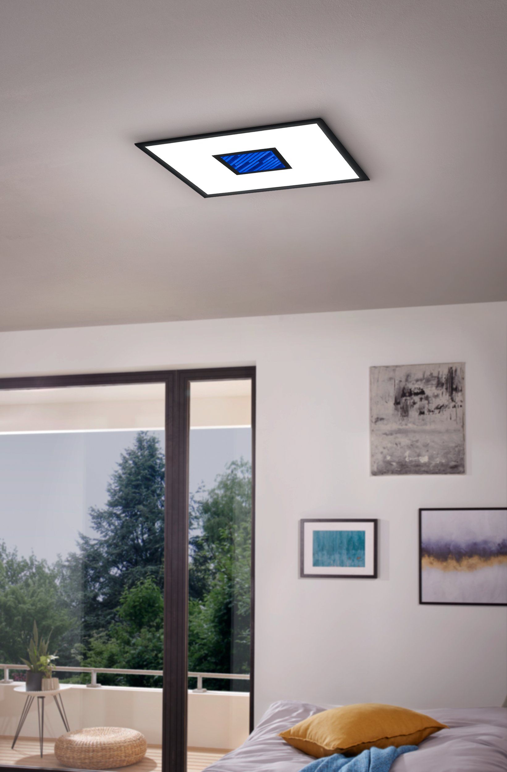 Eglo 900571 BORDONARA - LED stropní svítidlo stmívatelné ovladačem, RGB, LED 21,5W, 3000-6000K, 45 x 45cm