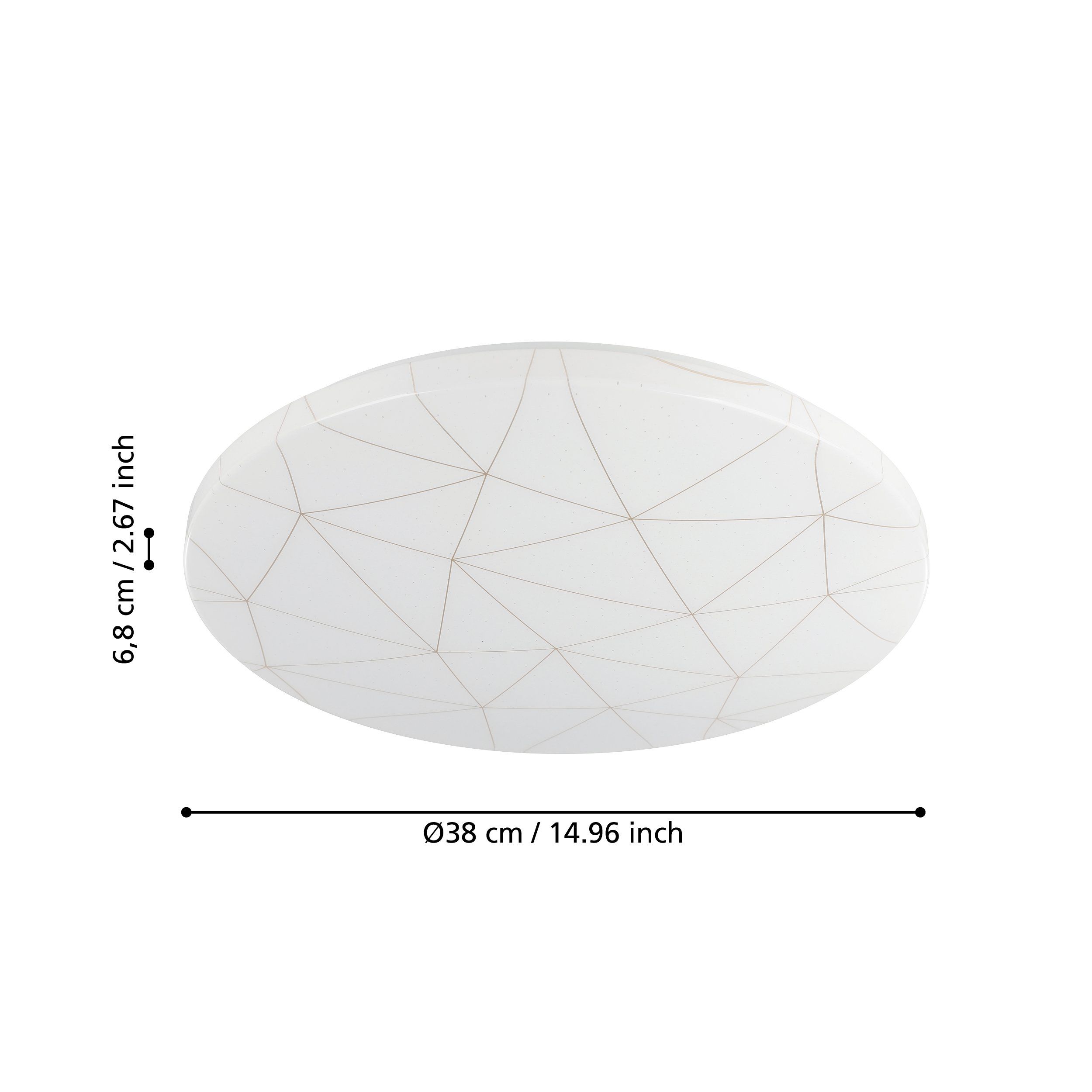 Eglo 900612 RENDE - LED moderní stropní svítidlo, Ø 38cm, 19,5W, 3000K