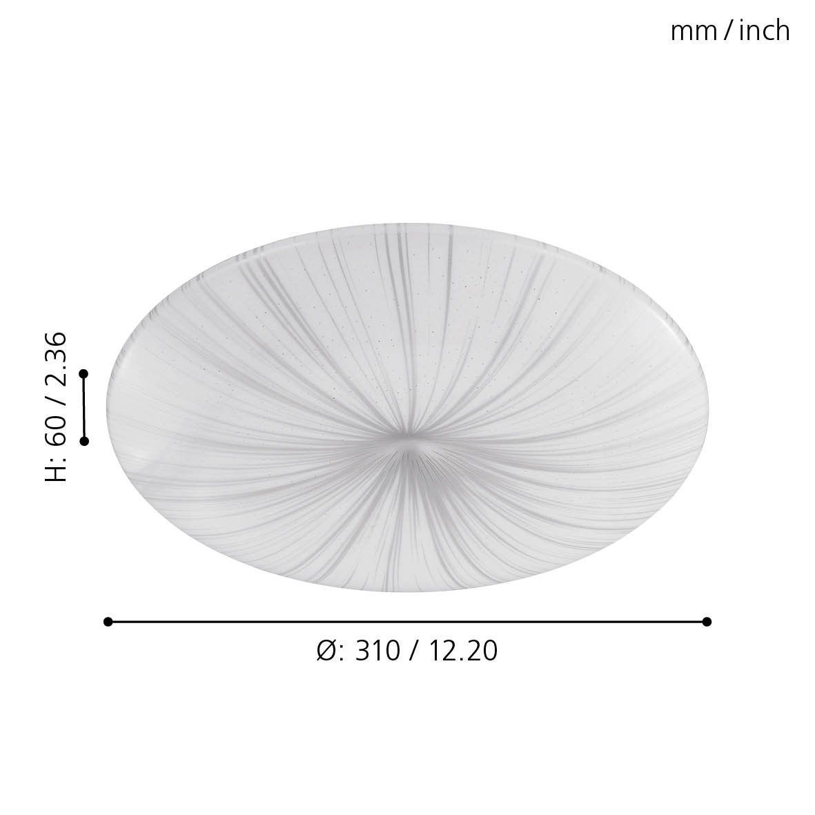 Eglo 99699 NIEVES 1 - LED moderní stropní svítidlo, Ø 31cm, 11W, 3000K