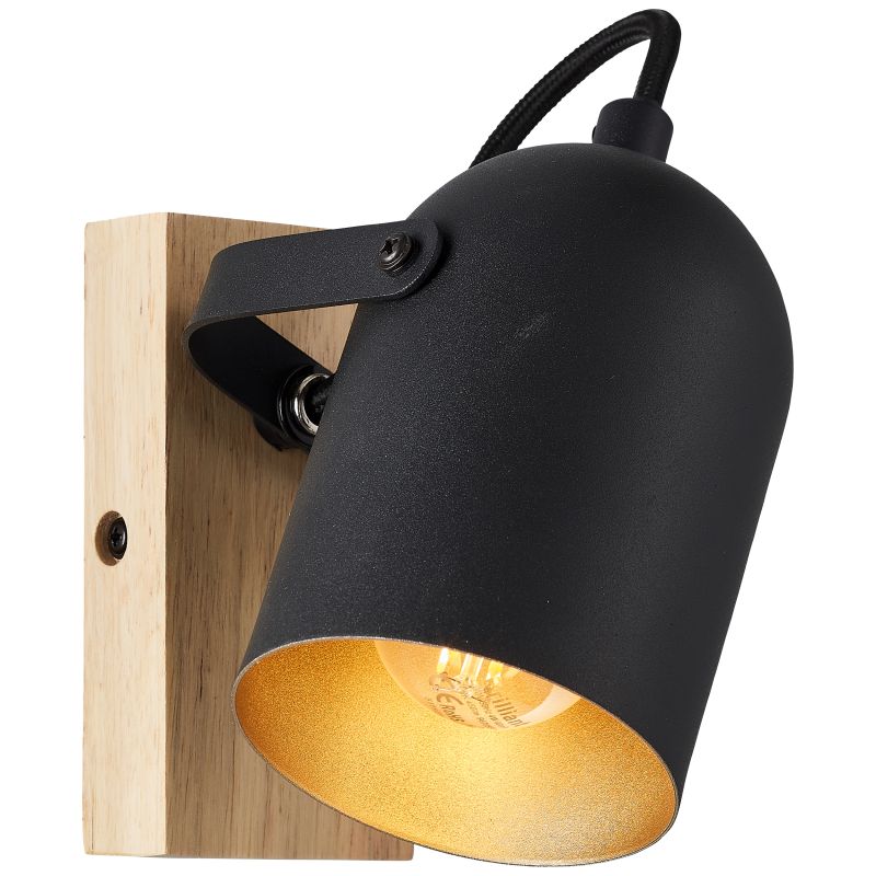 Brilliant 99795/86 TRONTE - Dřevěná lampa na zeď, 1 x E14