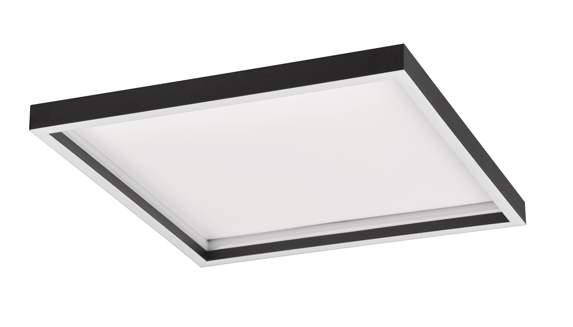 Trio Leuchten R64502932 ROTONDA - LED čtvercový lustr v černé barvě, 30W, 3000K, 35 x 35cm