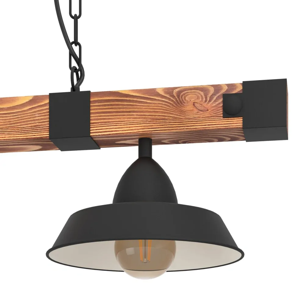 Eglo 44086 OLDBURY - Závěsný retro trojramenný lustr + Dárek 3 x LED retro žárovka