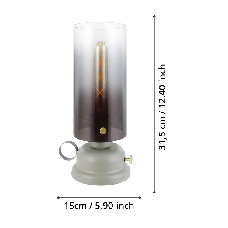 Eglo 43929 GARGRAVE - Retro stolní lampička jako petrolejka, 1x E27, 31,5cm