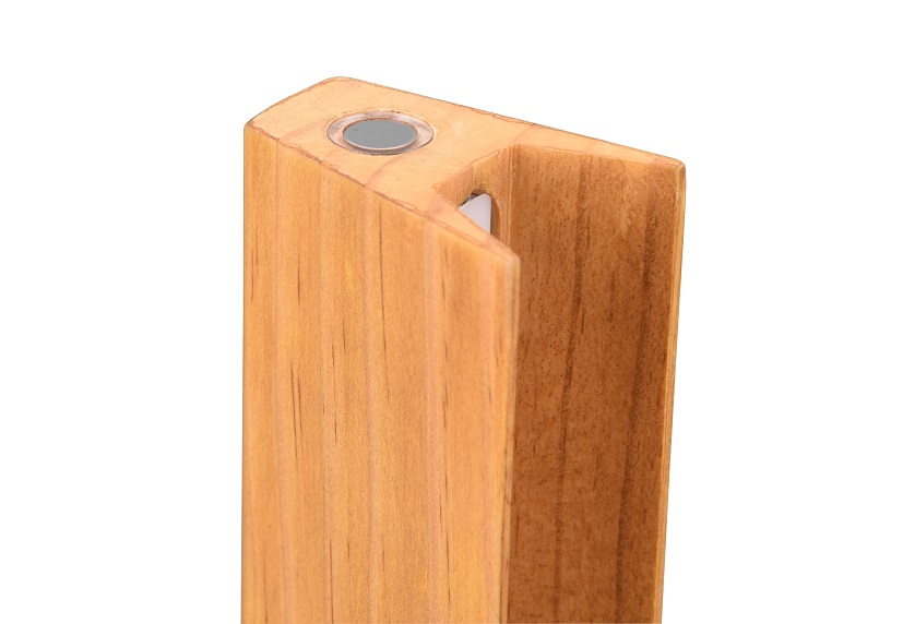 Trio Leuchten 441610132 KERALA - Dotykem stmívatelná stojací lampa dřevěná, LED 16W, 3000K, 120cm výška