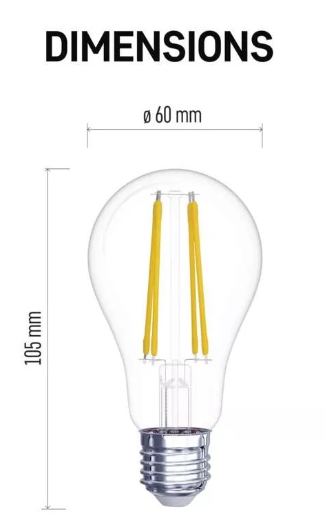 EMOS Z74270 CRYSTAL RETRO - Retro LED žárovka 7W = 75W, LED filament E27