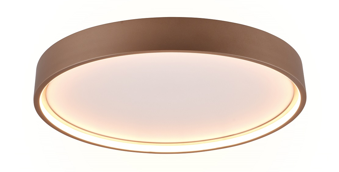 Trio Leuchten 641310265 DOHA - Stropní hnědé kulaté svítidlo, 3x režim svícení, LED 29W, 2300 + 3000+ 4000K, Ø 45cm
