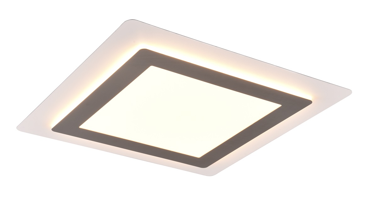 Trio Leuchten 641510207 MORGAN - Stropní LED svítidlo stmívatelné ovladačem v matném niklu, 46W, 6000lm, 2700 - 6500K, 45 x 45cm
