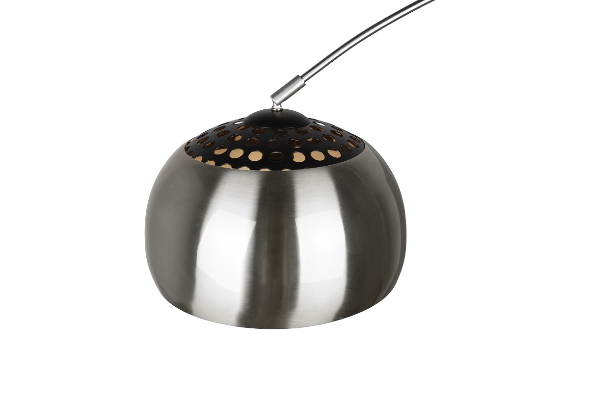Trio Leuchten 411700107 ARGENTINA - Stojací oblouková moderní lampa v matném niklu, 1 x E27, 200cm