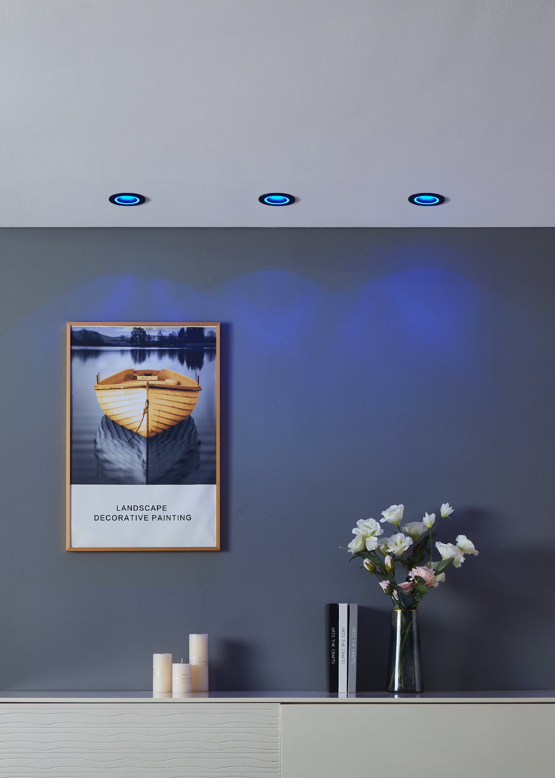 Eglo ZIGBEE 900764 CAROSSO-Z - Podhledové LED RGB svítidlo ovládáné ovladačem, nebo z mobilní aplikace, LED 4,7W, černá barva