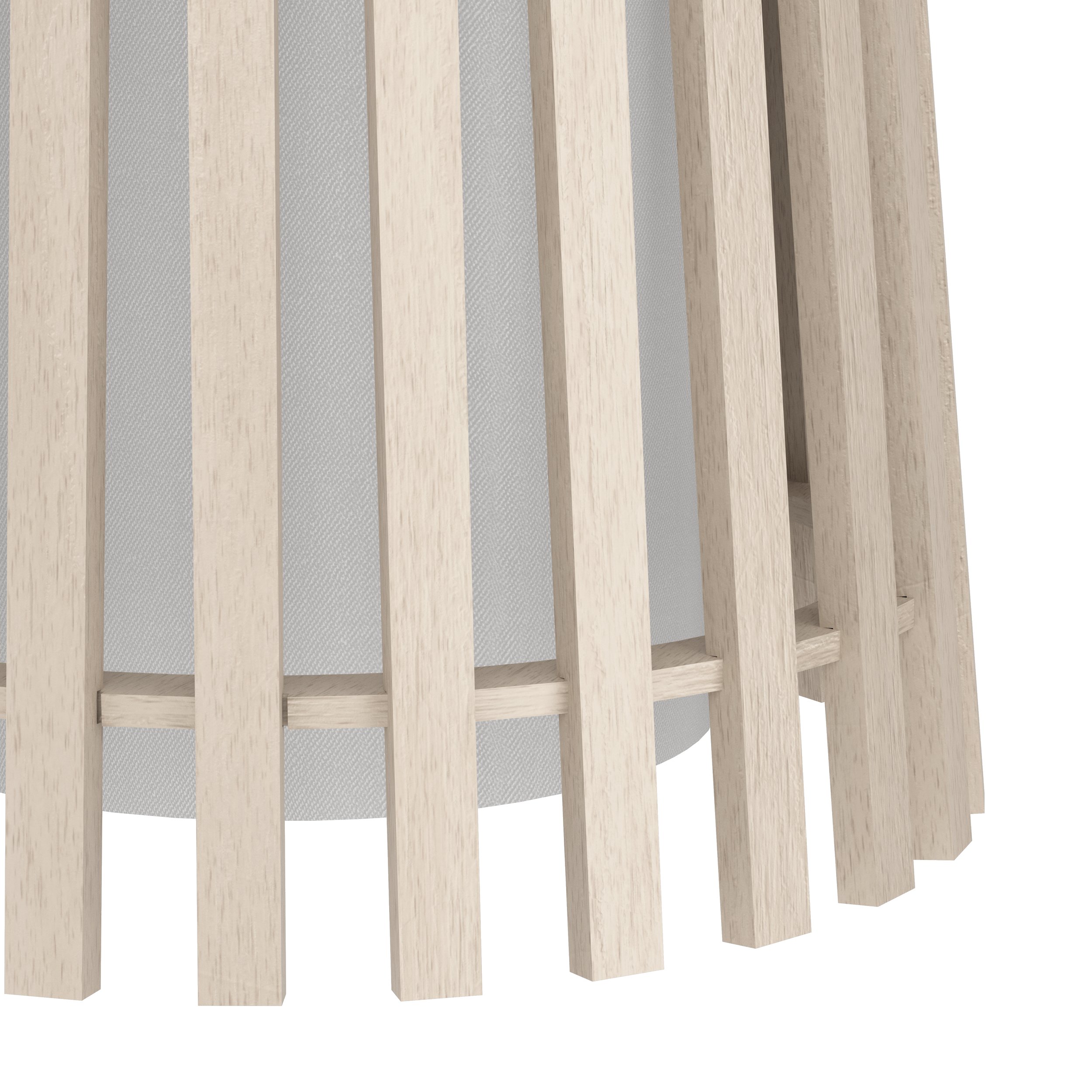 Eglo 900905 FATTORIA - Stojací lampa se dřevěným a textilním stínidlem, 1 x E27, 170cm