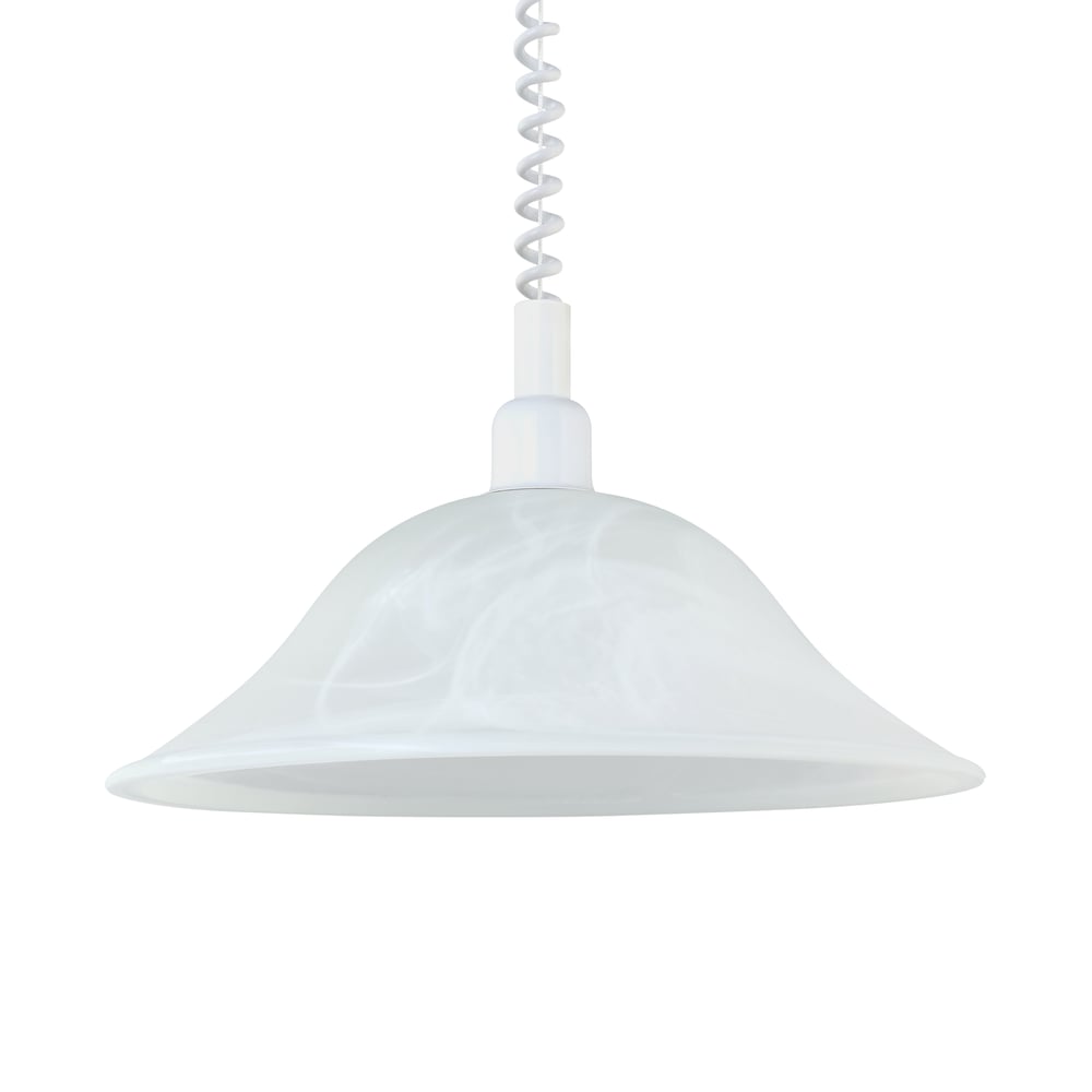 Eglo 3355 ALESSANDRA - Kuchyňský stahovací lustr s alabastrovým skleněným stínidlem, 1 x E27, Ø 38cm