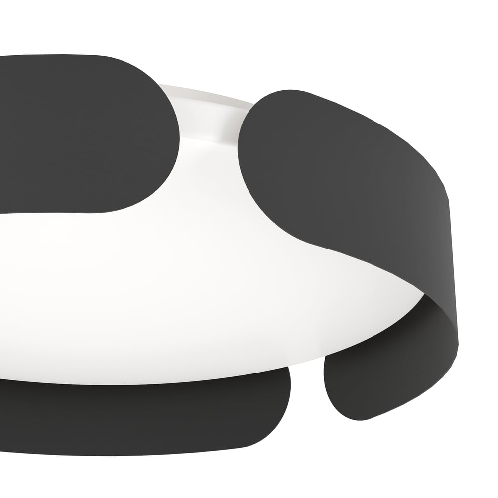 Eglo 99621 VALCASOTTO - Stropní LED svítidlo v černé barvě, LED 24W, 3000K, Ø 37cm