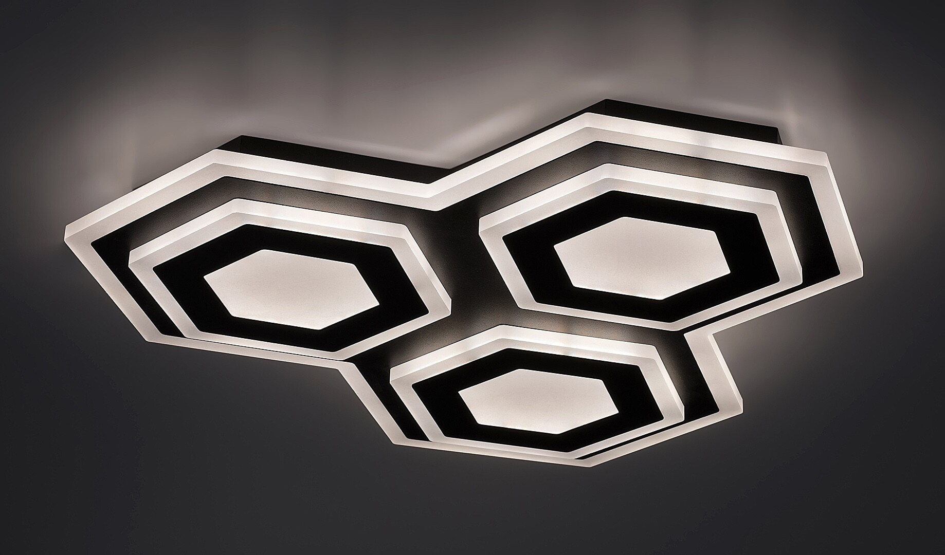 Rabalux 71115 BITSI - LED moderní stmívatelné svítidlo na strop na dálkové ovládání, LED 72W,  3000 + 6000K, 43 x 42cm