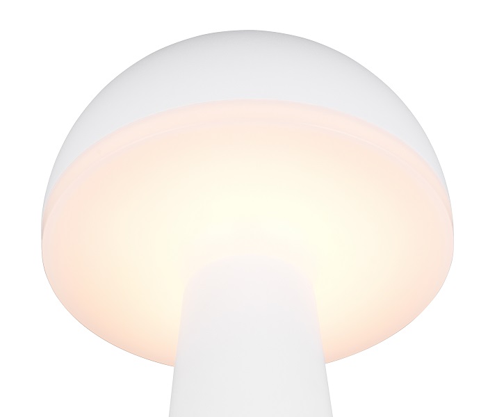 Trio Leuchten R57716131 FUNGO - Venkovní přenosná nabíjecí lampička v bílé barvě, IP54, LED 2W, 3000 + 4000 + 6500K, 31cm