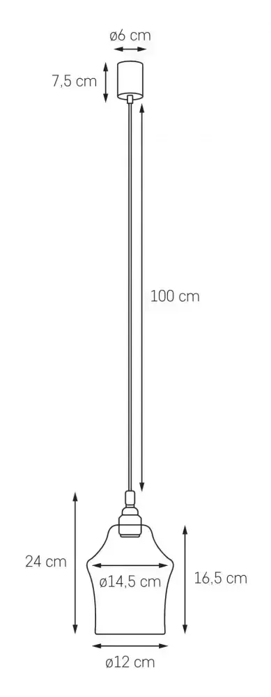 Kaspa 10872105 LONGIS GOLD - Závěsné svítidlo s čirým sklem a zlatou paticí, černý textilní kabel, 1 x E27, Ø 12cm