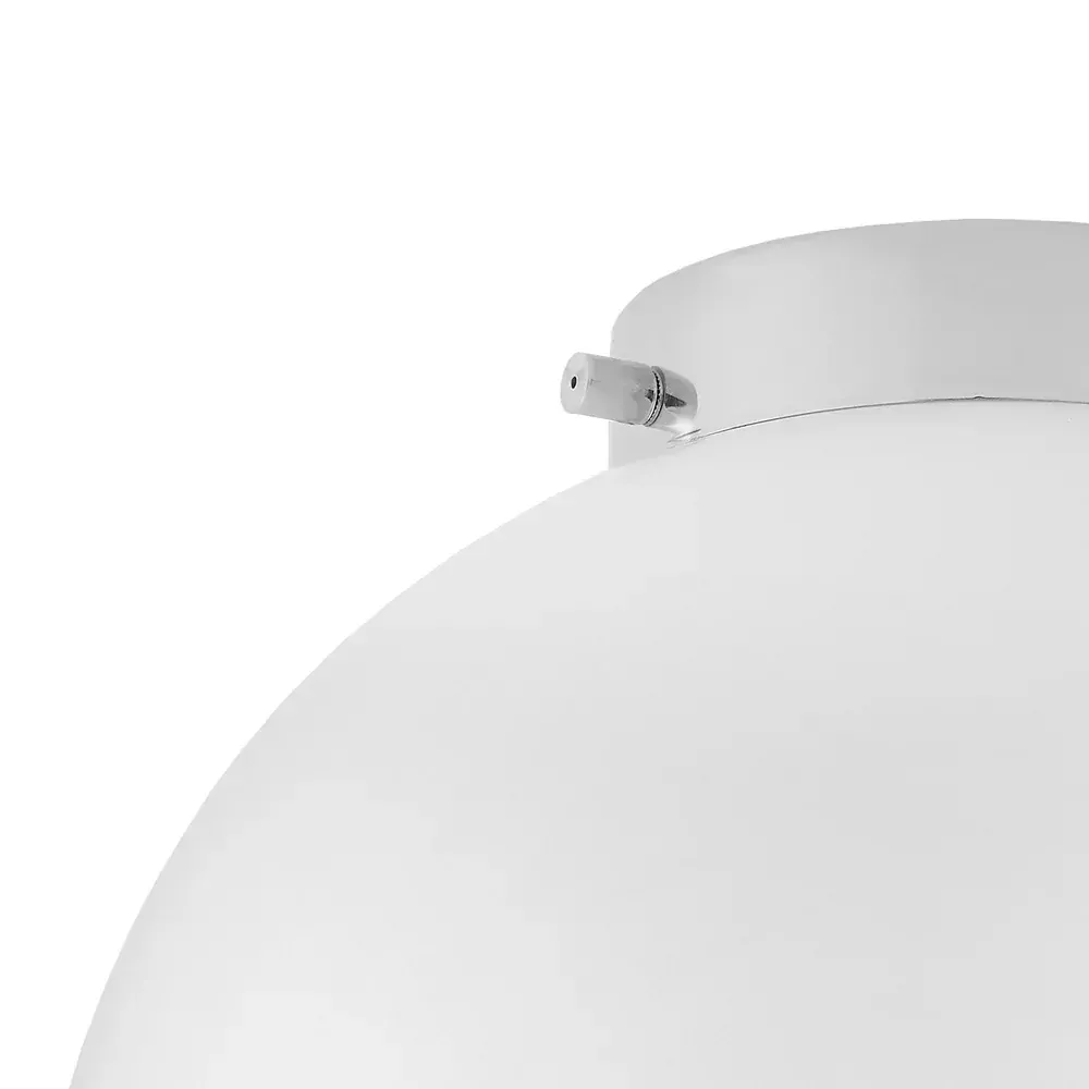 Kaspa 10724103 ALUR - Stropní svítidlo s kulatým skleněným stínidlem, chrom lesk, 1 x E27, Ø 30cm