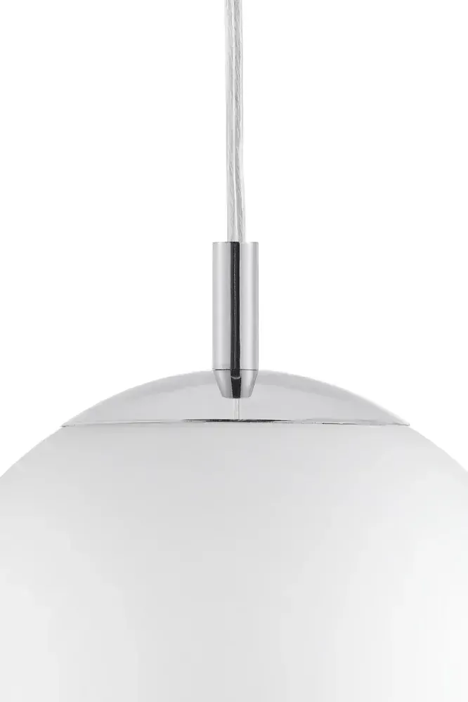 Kaspa 10722103 ALUR M - Závěsné svítidlo s kulatým skleněným stínidlem, chrom lesk, 1 x E27, Ø 30cm