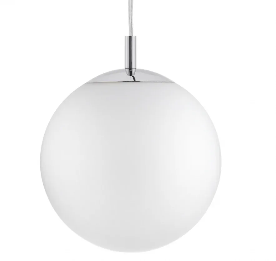 Kaspa 10723303 ALUR L - Závěsné svítidlo s kulatým skleněným stínidlem, chrom lesk, 3 x E27, Ø 40cm