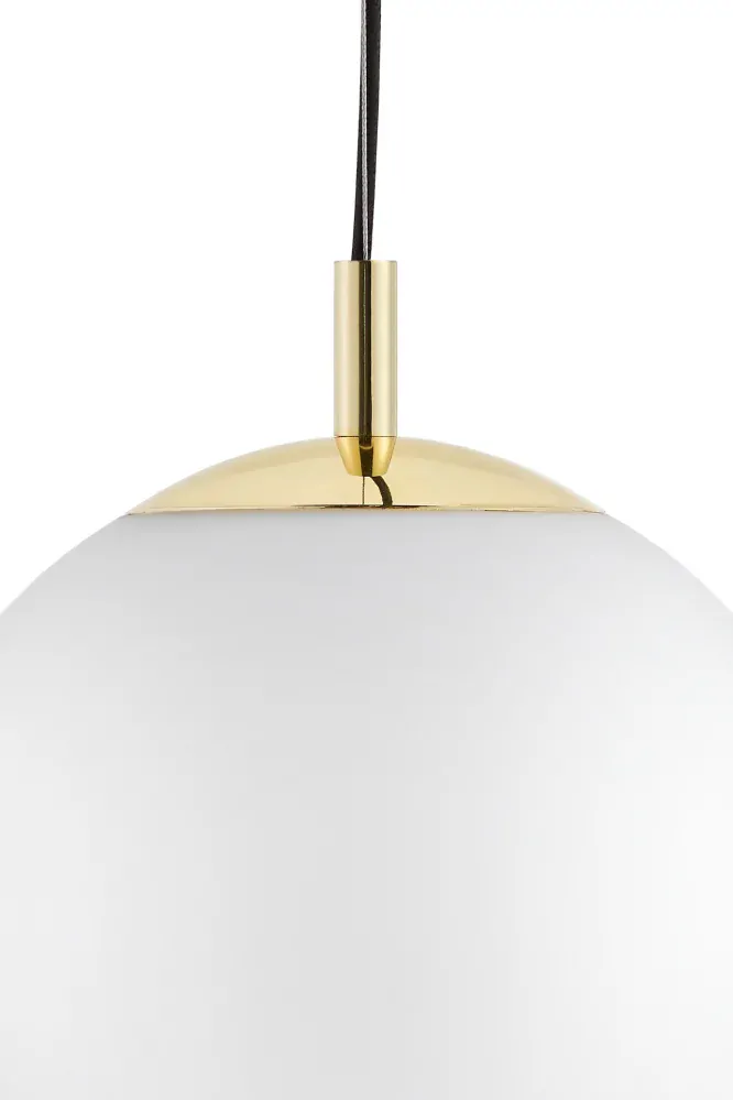 Kaspa 10728305 ALUR L - Závěsné svítidlo s kulatým skleněným stínidlem, zlaté prvky, 3 x E27, Ø 40cm