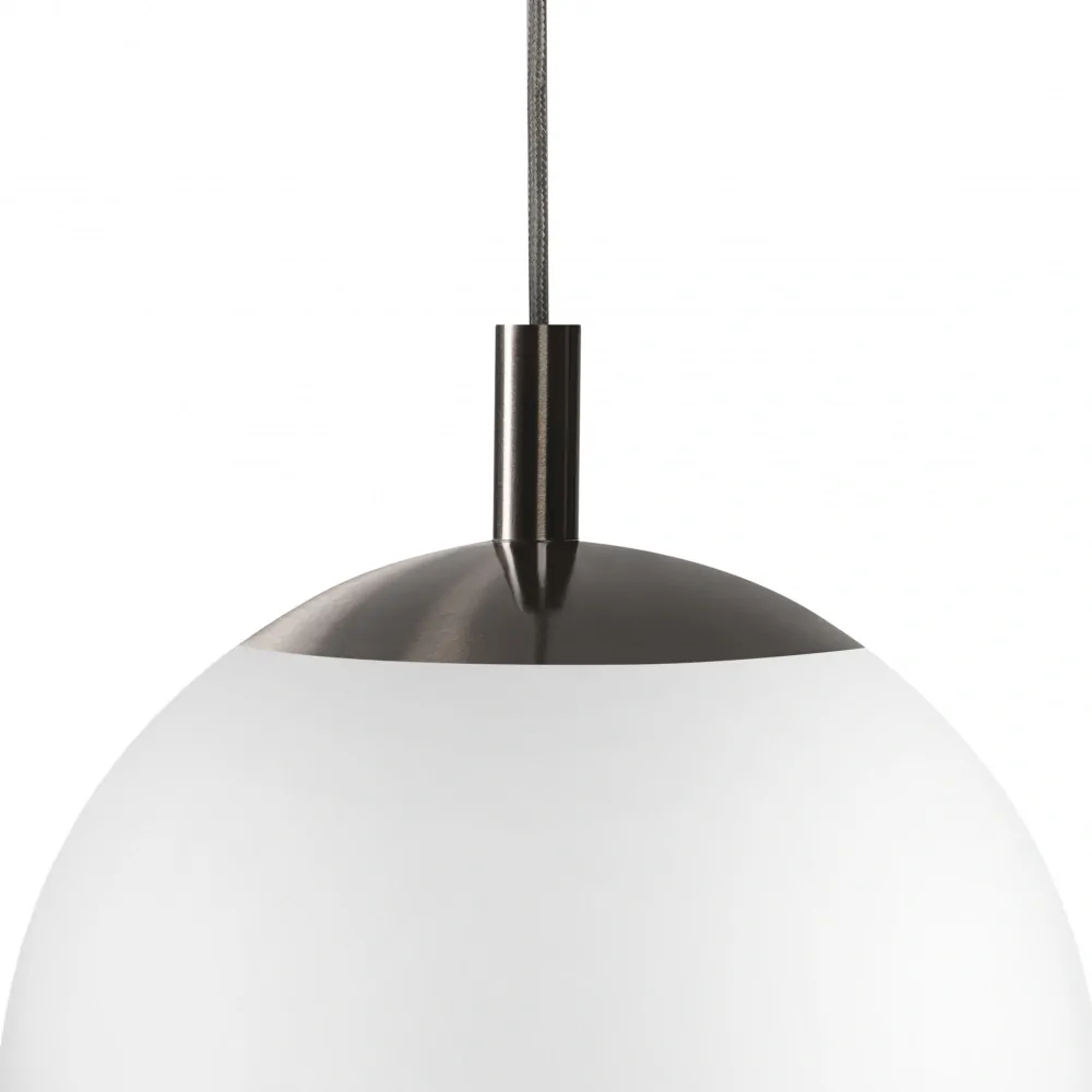 Kaspa 11142320 ALUR TITAN L - Závěsné svítidlo s kulatým skleněným stínidlem, titanová barva, 3 x E27, Ø 40cm