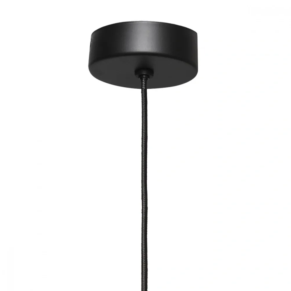 Kaspa 11152108 AVIA BLACK S - Závěsné černé svítidlo s nepravidelným průhledným stínidlem v grafitové barvě, 1 x E27, Ø 25cm