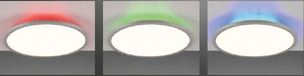 Trio Leuchten 641719287 YUMA - LED stmívatelné stropní svítidlo s nepřímým svícením RGB, dálkový ovladač, LED 35W + 4W RGB do stropu, Ø 60cm
