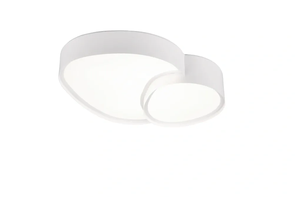 Trio Leuchten 647510231 RISE - LED stmívatelné stropní svítidlo v bílé barvě, dálkový ovladač, LED 21W, 2700-6500K, 43 x 36cm