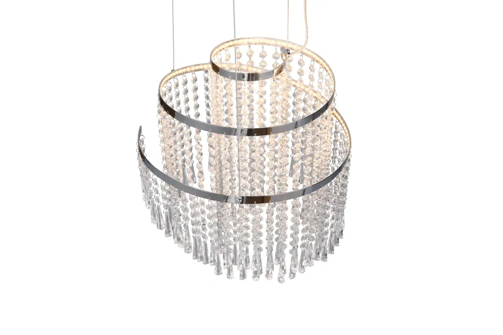 Trio Leuchten R37341106 POMP - Moderní závěsné svítidlo s ověsky, stmívatelné dálkovým ovladačem, LED 30W, 4300lm, 2700 - 6500K, Ø 38cm
