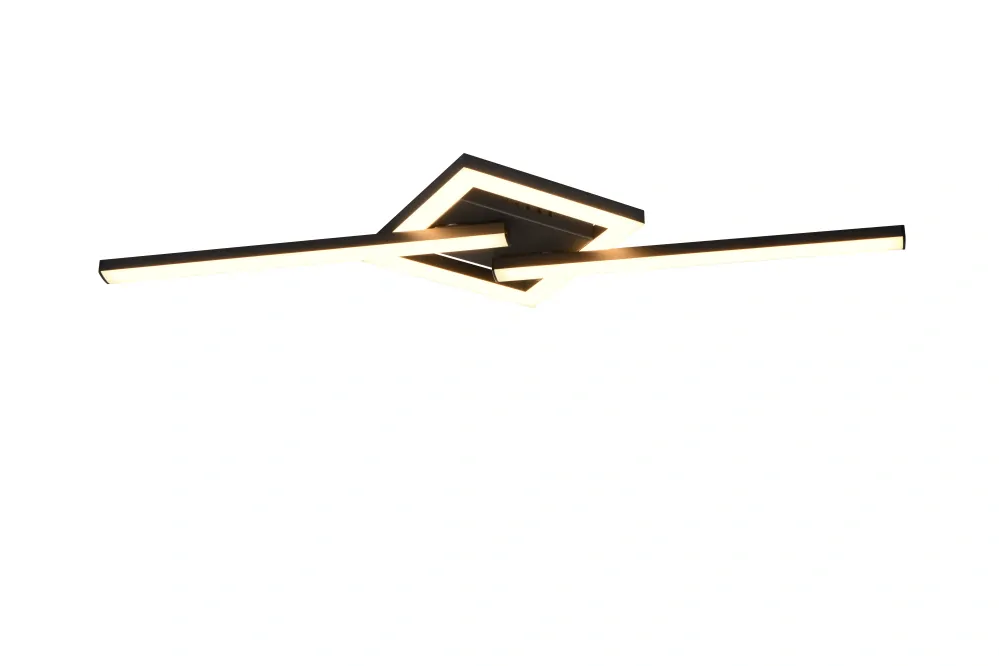 Trio Leuchten R67303132 VIALE - Stropní LED svítidlo v černé barvě 54 x 16cm, 17W, 1860lm, 3000K