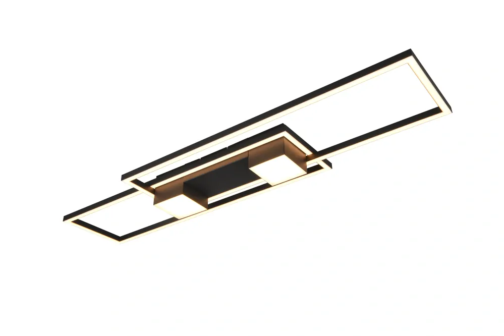 Trio Leuchten 647710432 ALBANY - Stropní LED černé svítidlo s dálkovým ovladačem, LED 37W, 2700 - 6500K, 100 x 28cm