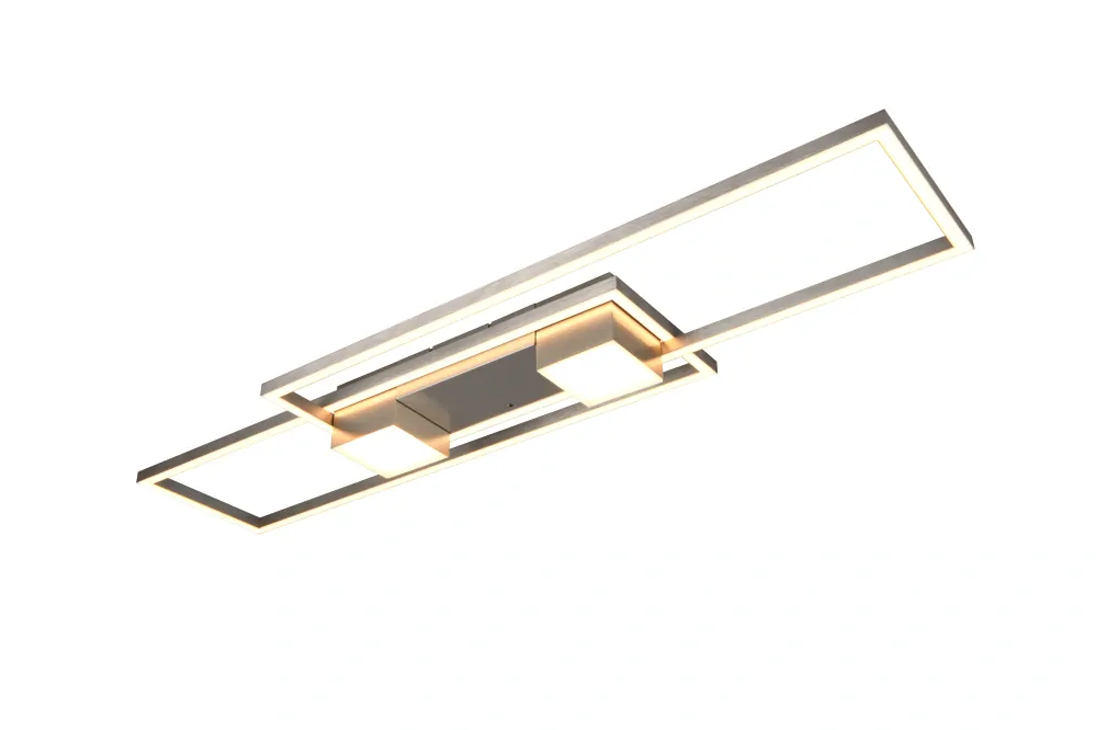 Trio Leuchten 647710407 ALBANY - Stropní LED svítidlo v matném niklus dálkovým ovladačem, LED 37W, 2700 - 6500K, 100 x 28cm