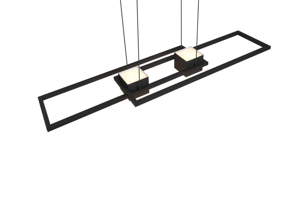 Trio Leuchten 347710432 ALBANY - Závěsné LED černé svítidlo s dálkovým ovladačem, LED 37W, 2700 - 6500K, 100 x 28cm